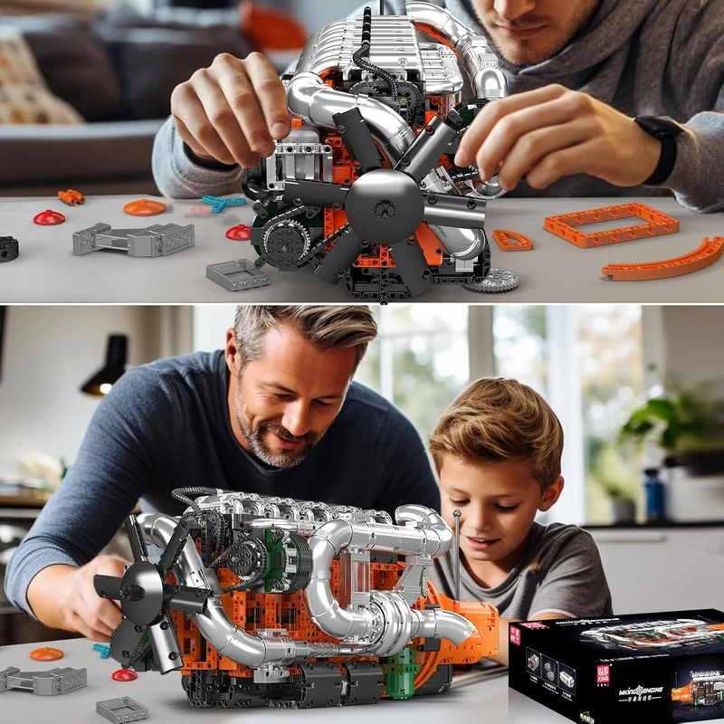 Model Kit V8 Engine - مجموعة موديل محرك شاحنة V8 ثنائي