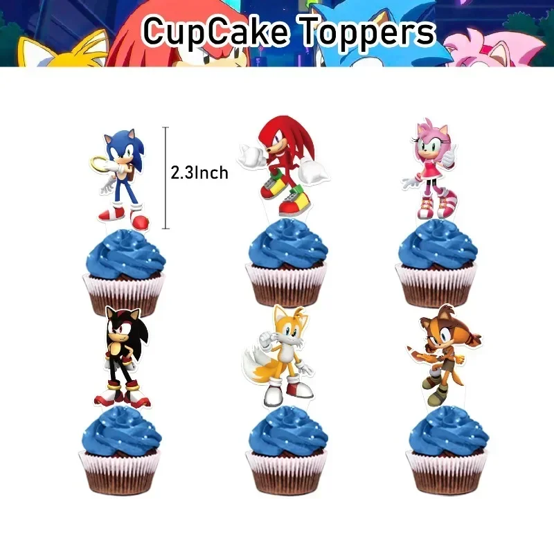 Model Kit Sonic - مجموعة ديكورات حفلة عيد ميلاد بثيم