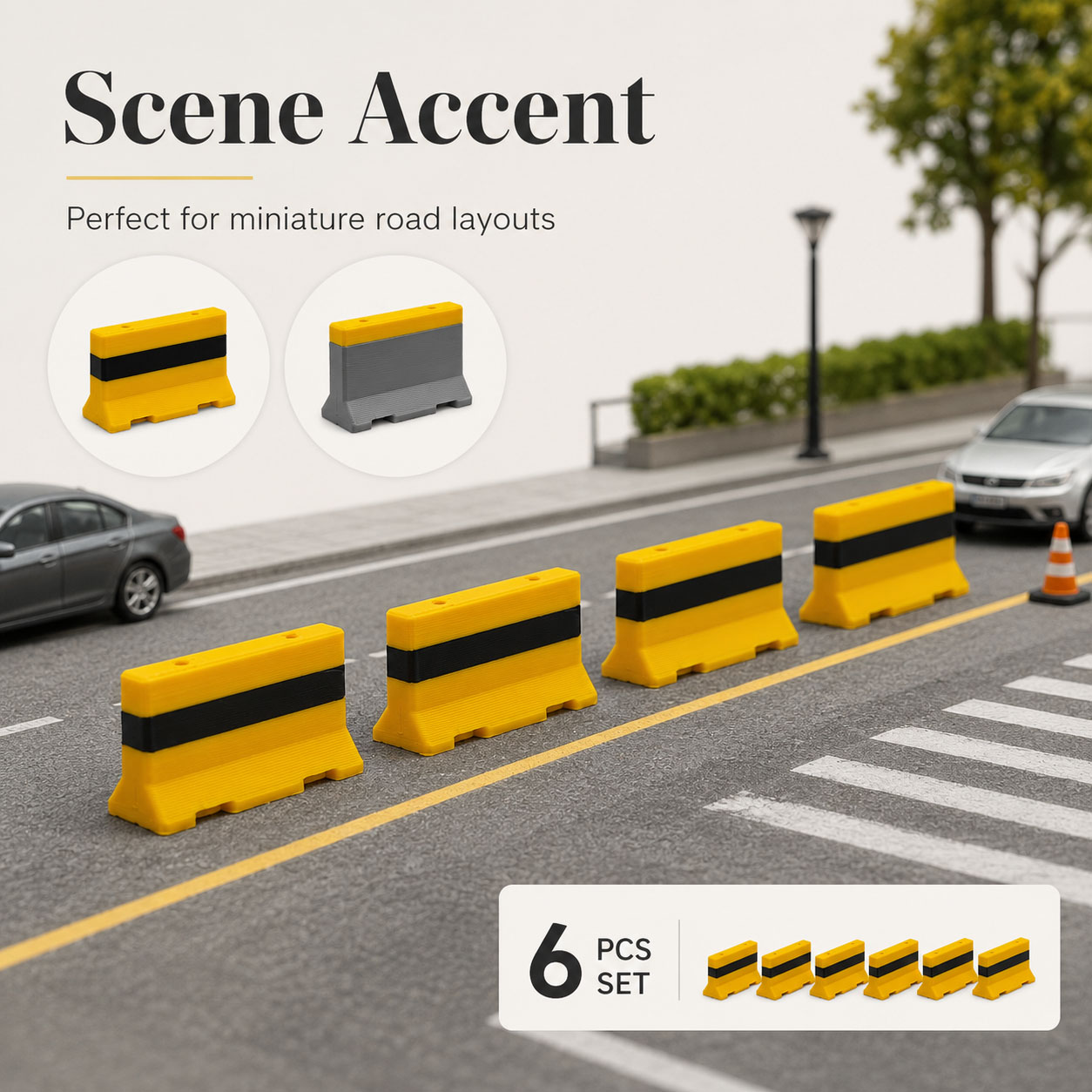مجموعة من 6 قطع حواجز طرق أسمن - مراجعة Model Kit Cement وسعره
