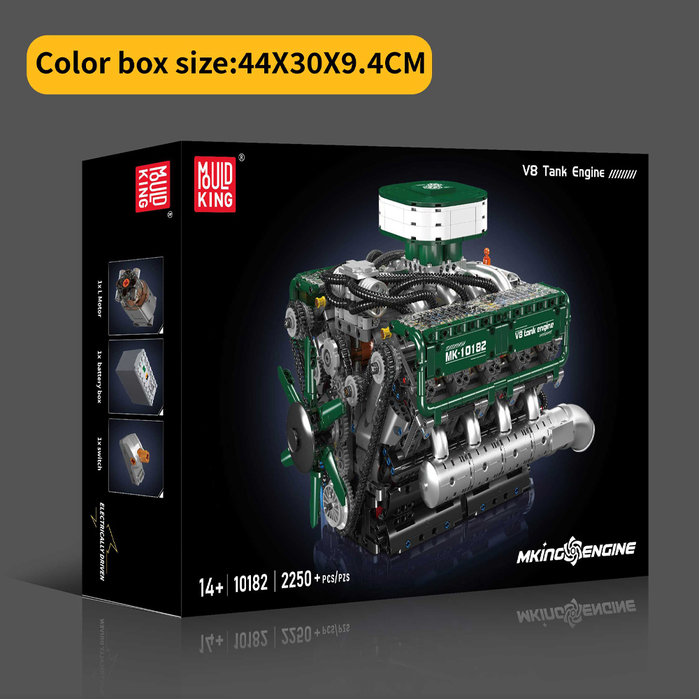 قالب الملك 10182 V8 خزان المحر - مراجعة Model Kit V8 Engine وسعره