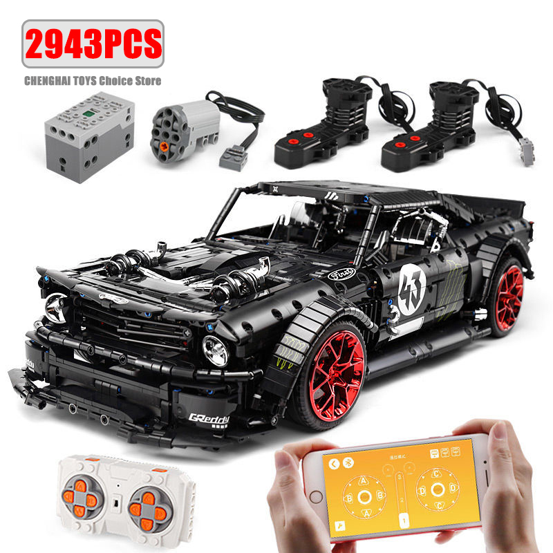 2943 قطعة مدينة التقنية APP ال - مراجعة Model Kit Mustang وسعره