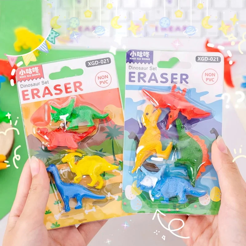 مجموعة من 4 قطع ممحاة إبداعية  - مراجعة Model Kit Dinosaur Bandai وسعره
