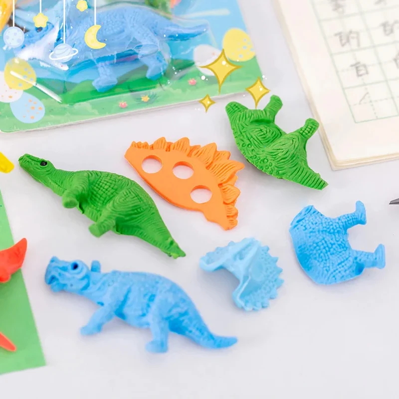مجموعة من 4 قطع ممحاة إبداعية  - مراجعة Model Kit Dinosaur Bandai وسعره