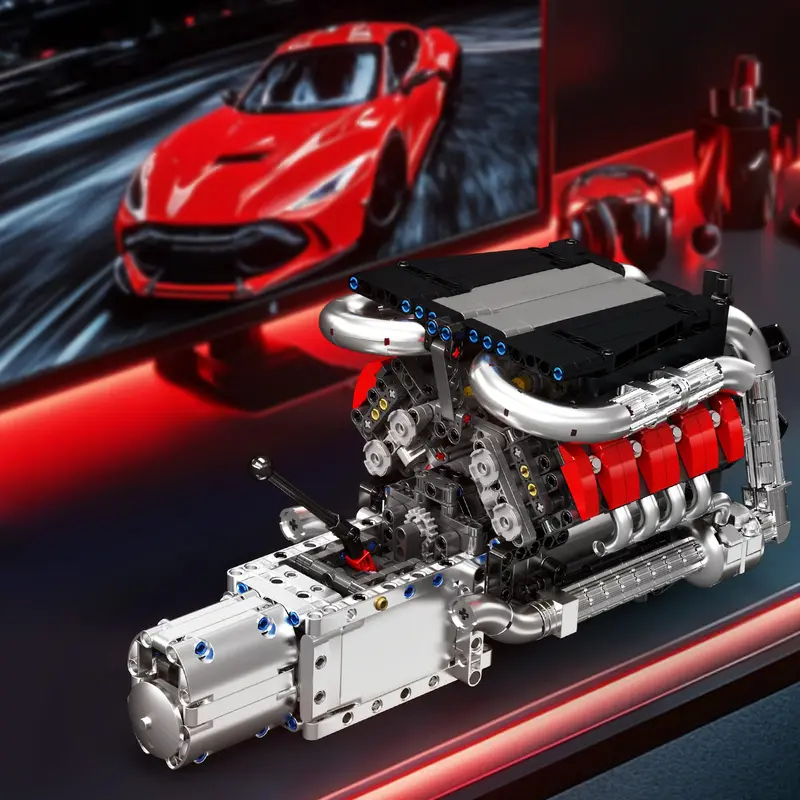 مجموعة بناء نموذج محرك V8 للسي - مراجعة Model Kit V8 Engine وسعره