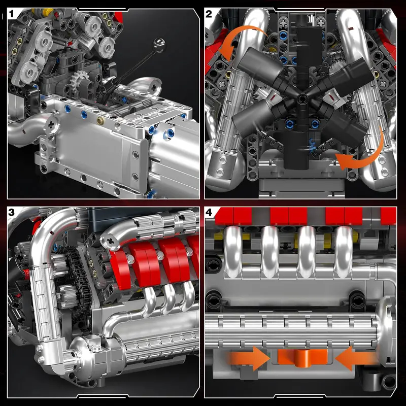 مجموعة بناء نموذج محرك V8 للسي - مراجعة Model Kit V8 Engine وسعره