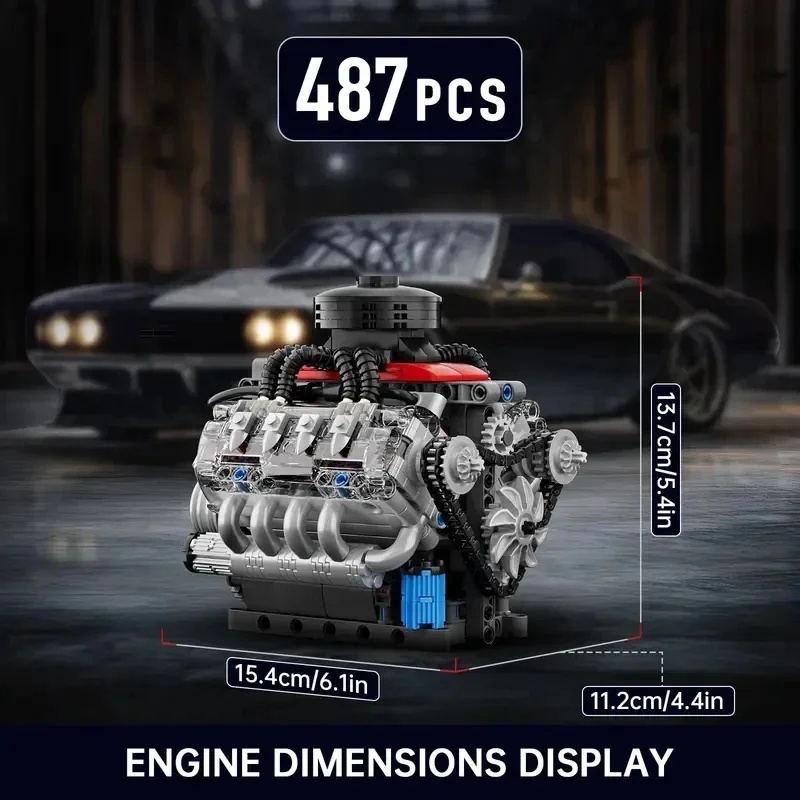 مولد كينج 10171 محرك سيارة ريا - مراجعة Model Kit V8 Engine وسعره