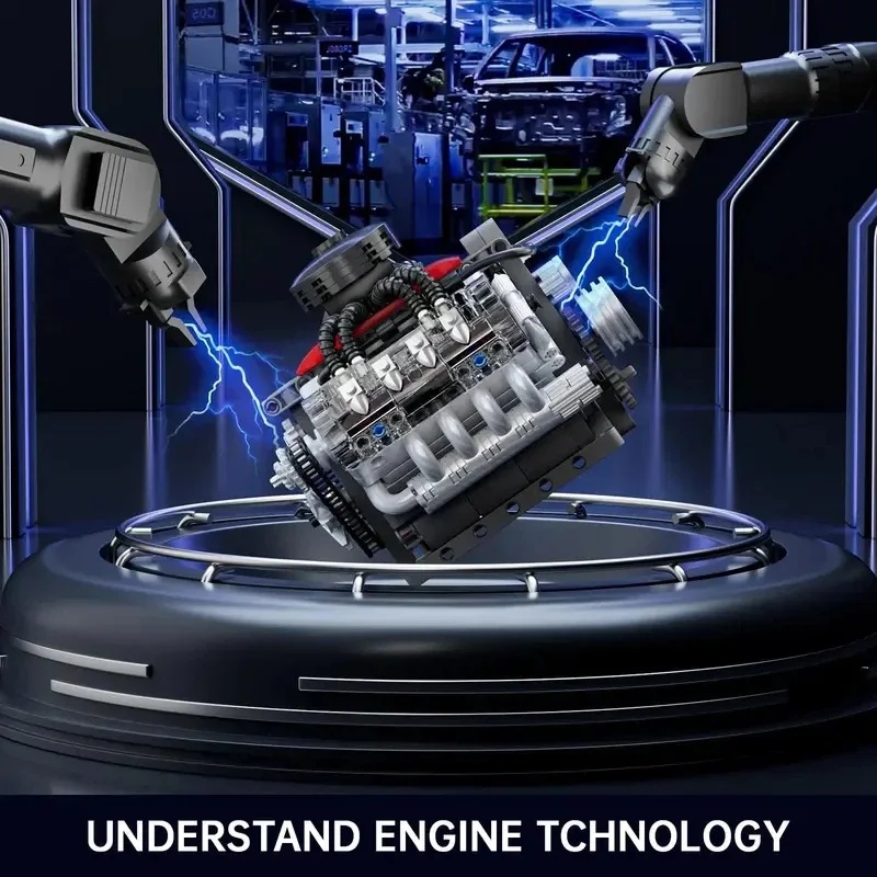 مولد كينج 10171 محرك سيارة ريا - مراجعة Model Kit V8 Engine وسعره