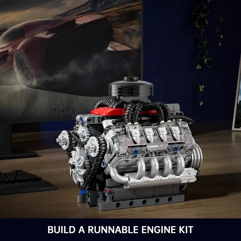 مولد كينج 10171 محرك سيارة ريا - مراجعة Model Kit V8 Engine وسعره